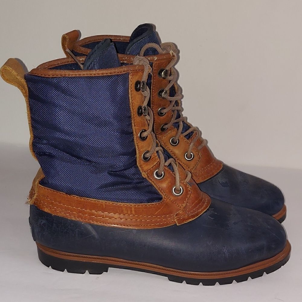 Vintage Lands' End Blue Duck Boots Sz 8